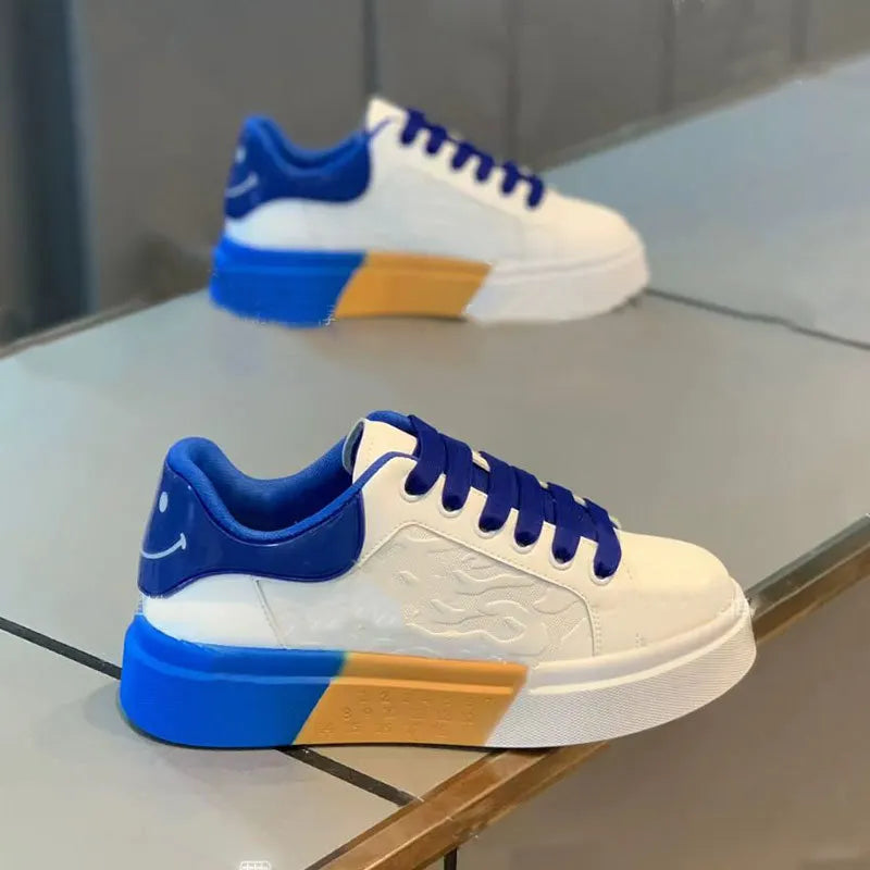 Men's shoes 2025 Spring New Breathable Versatile Thick Sole Height Increasing White Shoes Trendy And Lightweight Sports Shoes