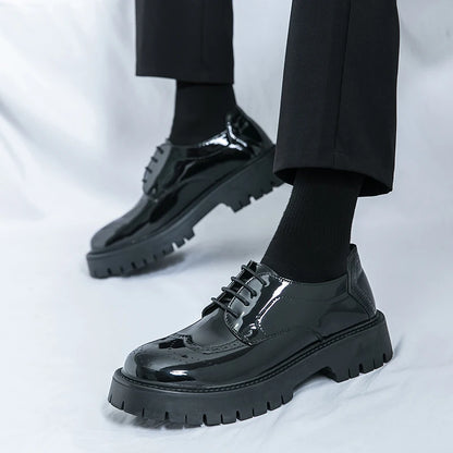 Men's Loafers Luxury Brand Leather Dress Shoes Breathable Slip-On Solid Formal Casual Shoes Handmade Designer Men Shoes Mocassin