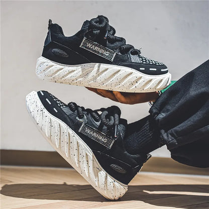 Chunky Men Canvas Sneakers Tennis Man Trend 2023 Casual Skateboarder Shoes Black Man Autumn Comfort Anti Slip Mens Footwear Rest