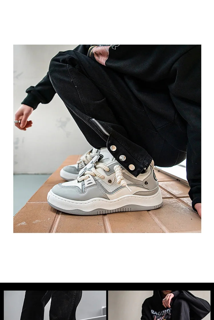 Sneakers For Men Vulcanized Shoes Casual Shoes Lace Up Skateboard Breathable Comfortable Outdoor Running Sport Shoes Male 39-44