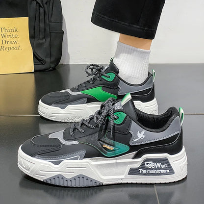 New Men's Leather Low-Top Fashion  Easiest for Match Running Shoes Men's Skateboard Shoes Suitable for Outdoor Sports