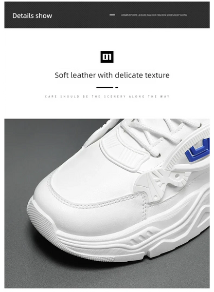 Student height increasing shoes four season new thick sole men's casual sports shoes soft sole comfortable outdoor running shoes