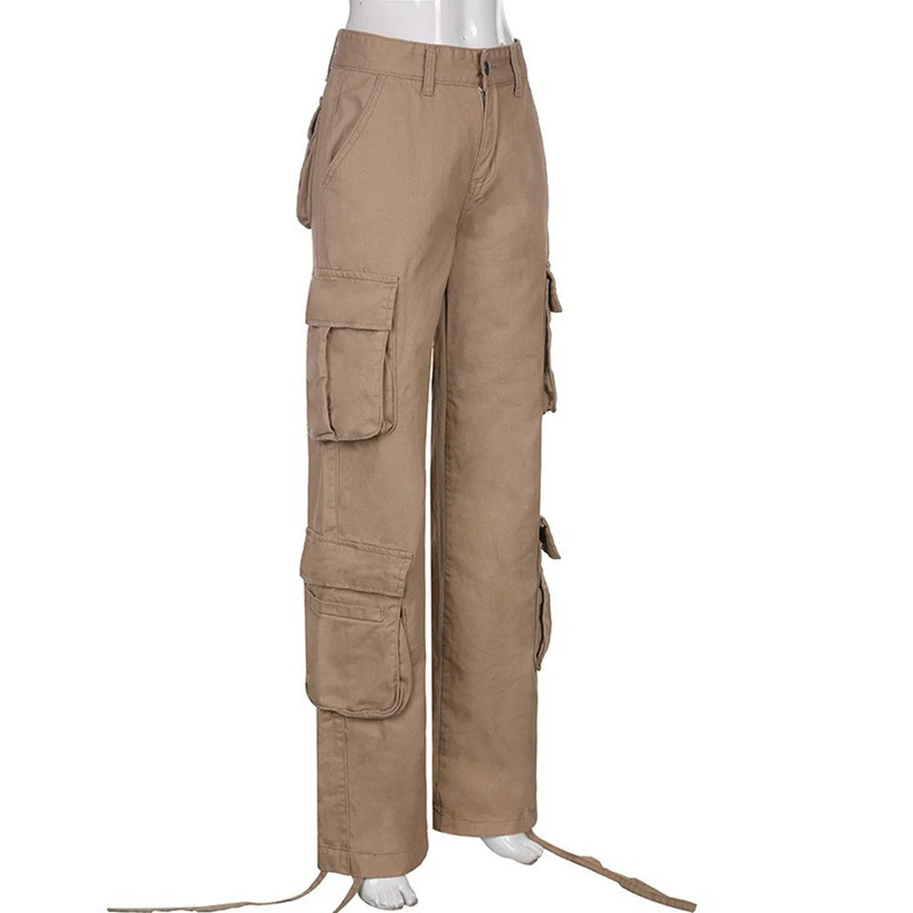 Outdoor Activities L Light Grey Baggy Cargo Pants Fashion Vintage Women Trousers Casual Women's Pants Ideal For Vacation