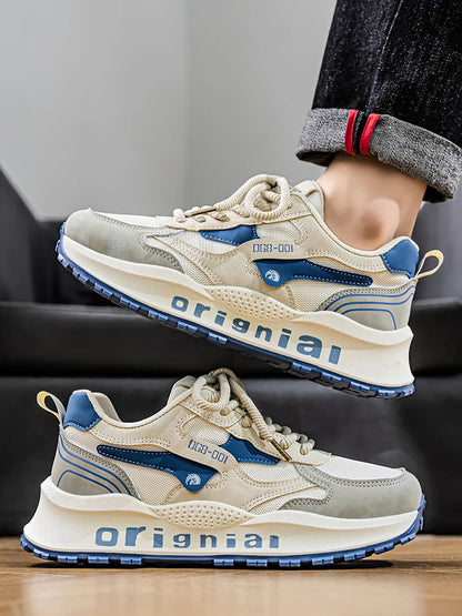 2025 spring men's new outdoor mesh sports shoes breathable comfortable soft sole casual shoes