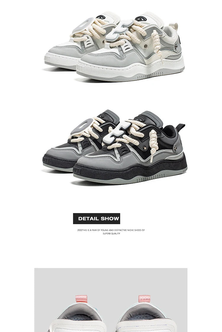 Sneakers For Men Vulcanized Shoes Casual Shoes Lace Up Skateboard Breathable Comfortable Outdoor Running Sport Shoes Male 39-44