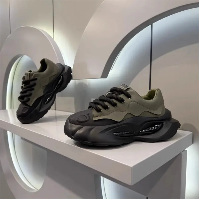 2025 New Men's Classic Sneakers Trendy Versatile Fashion Casual Shoes Thick soled Height Boosting Lightweight Running Shoes