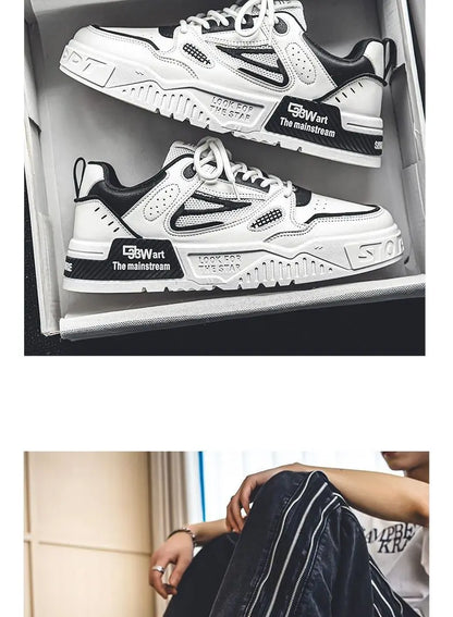 Mens Shoes Fashion Outdoor Casual Shoes Lace Up Platform Skateboard Shoe Training Shoes for Men Non Slip Sneaker Tenis Masculino