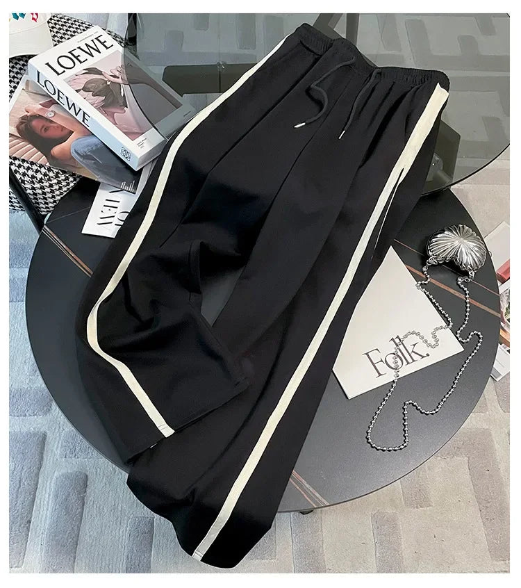 Korean Style Women's Sportswear Summer 2024 Trendy Age-Reducing Slimming Elegant Short Sleeves Hooded Top 2-Piece Set