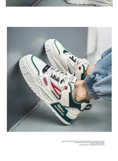 Mens Shoes Fashion Outdoor Casual Shoes Lace Up Platform Skateboard Shoe Training Shoes for Men Non Slip Sneaker Tenis Masculino