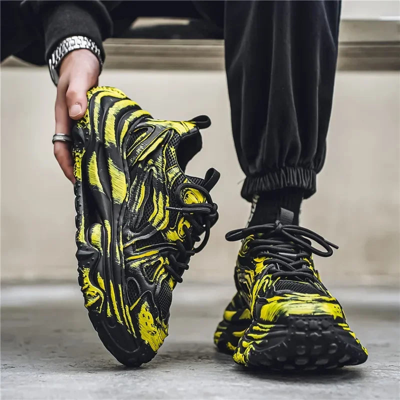 2025 Autumn High End Fashion Trendy Men's Shoes Wear Resistant Light Luxury Daily Color Blocked Casual Sports Shoes