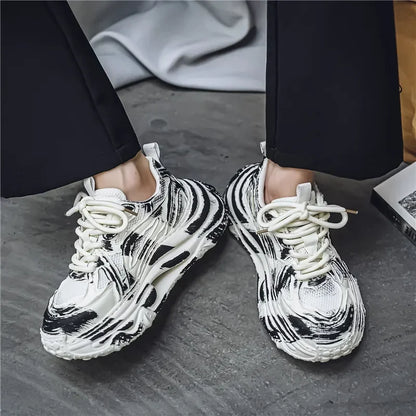 2025 Autumn High End Fashion Trendy Men's Shoes Wear Resistant Light Luxury Daily Color Blocked Casual Sports Shoes