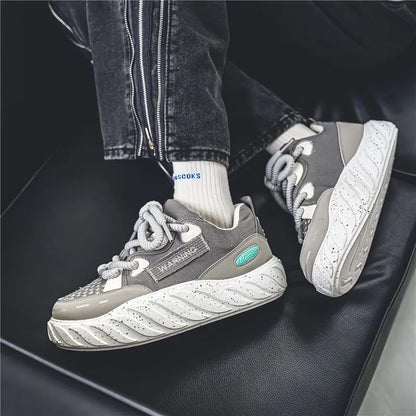Chunky Men Canvas Sneakers Tennis Man Trend 2023 Casual Skateboarder Shoes Black Man Autumn Comfort Anti Slip Mens Footwear Rest