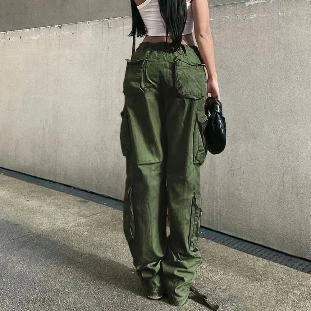 Outdoor Activities L Light Grey Baggy Cargo Pants Fashion Vintage Women Trousers Casual Women's Pants Ideal For Vacation