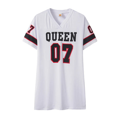 Fashion Women's Short Sleeve QUEEN 07 Printed T-Shirt Women 2025 Spring Summer T-Shirts Femme Clothing