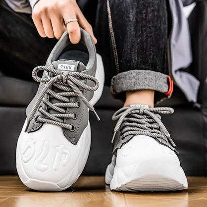 Thick Sole Men Chunky Sneakers Outdoor Wear-resistant Male Trends 2025 New Mens Casual Shoes Fashion Comfort Anti Slip Vulcanize