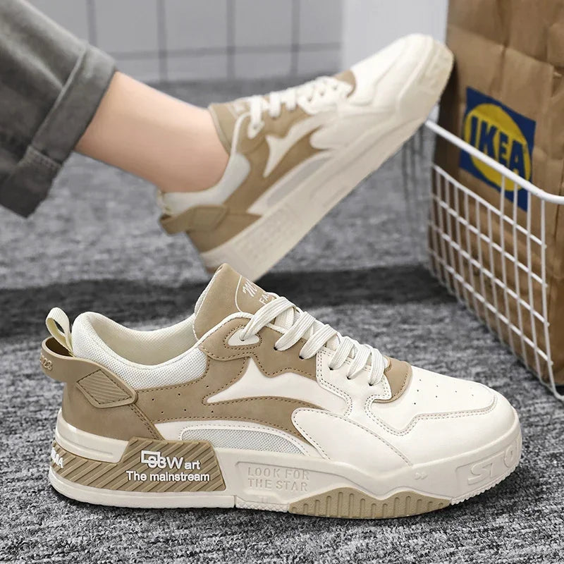 Autumn Men's Comfortable Sneakers Trendy Lace-up Platform Shoes 2025 New Men's Lightweight Casual Sneakers Zapatillas Hombre
