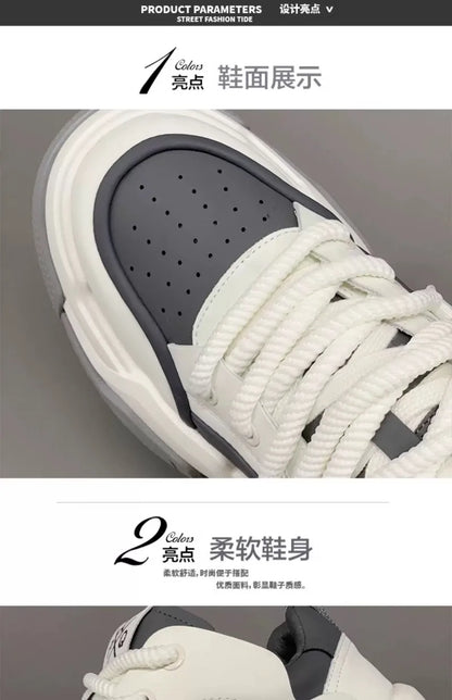 Designer Style Men Shoes White Comfortable Thick Platform Sneakers Fashion Casual Shoes Men 2025 New Brand Sports Trainers Tenis