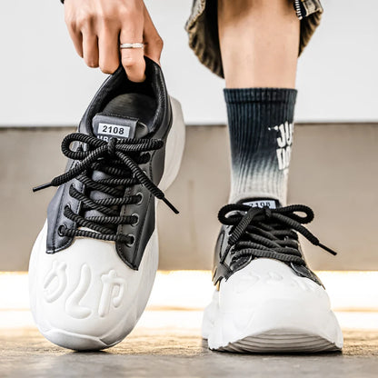 Thick Sole Men Chunky Sneakers Outdoor Wear-resistant Male Trends 2025 New Mens Casual Shoes Fashion Comfort Anti Slip Vulcanize