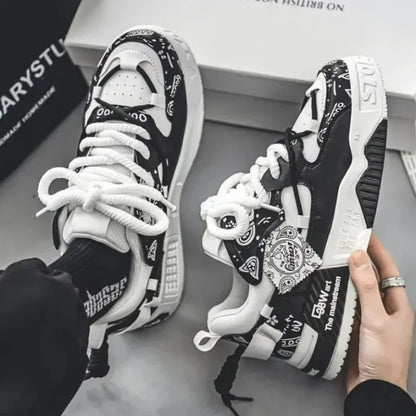 Men Sneakers Outdoor Casual Shoes Fashion Spring Breathable Vulcanized Shoes Comfortable Walking Shoe Platform Lace Up Men Shoes