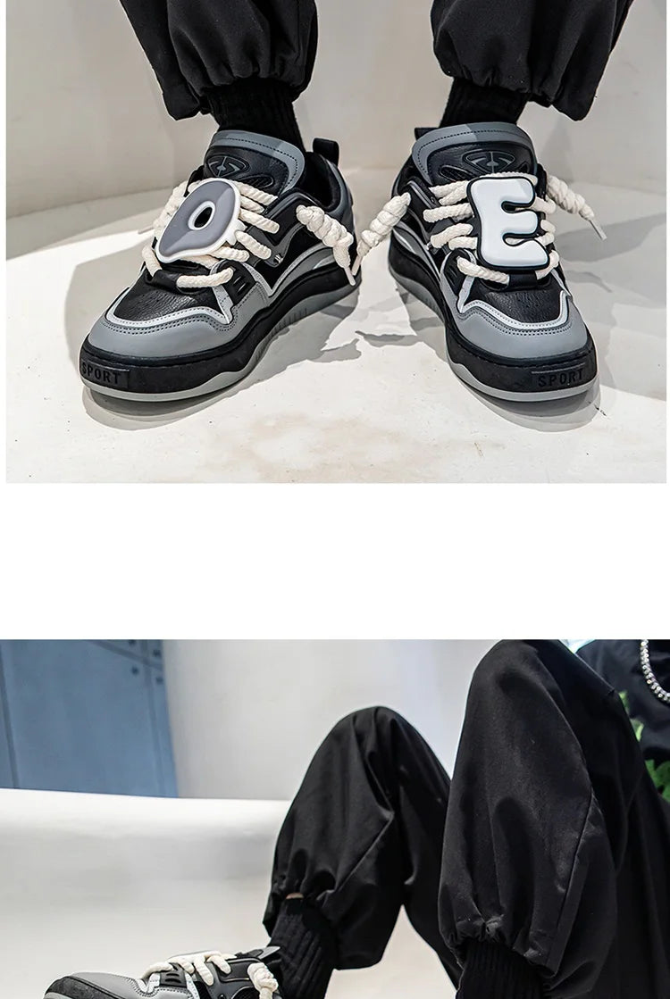 Sneakers For Men Vulcanized Shoes Casual Shoes Lace Up Skateboard Breathable Comfortable Outdoor Running Sport Shoes Male 39-44