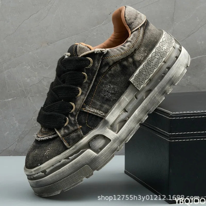 Spring and Autumn New Fashionable Anti slip and Wear resistant Men's Vulcanized Shoes Canvas Casual Sports Men's Board Shoes