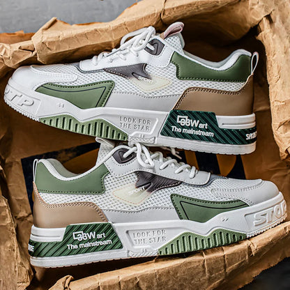 Men's Casual Sports Shoes Low-Top Fashion Trend Mesh Men Skateboard Shoes New 2025 Summer Outdoor Sports Shoes Tenis Masculino