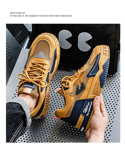 Men's Casual Sports Shoes Low-Top Fashion Trend Mesh Men Skateboard Shoes New 2025 Summer Outdoor Sports Shoes Tenis Masculino