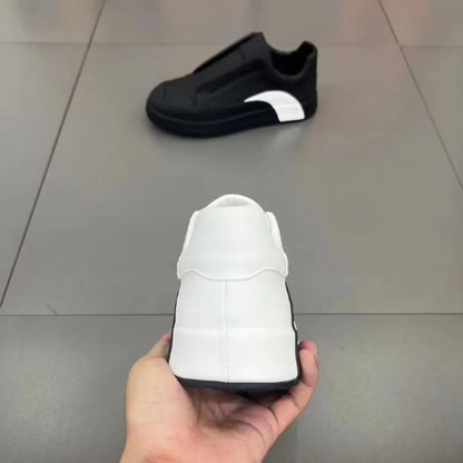Sneakers Casual Men Cover Bottom Board Shoes Fashion Easy Matching Leather Fabric Breathable Increased Internal Platform Shoes
