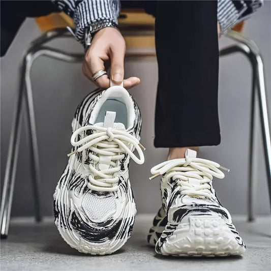 2025 Autumn High End Fashion Trendy Men's Shoes Wear Resistant Light Luxury Daily Color Blocked Casual Sports Shoes