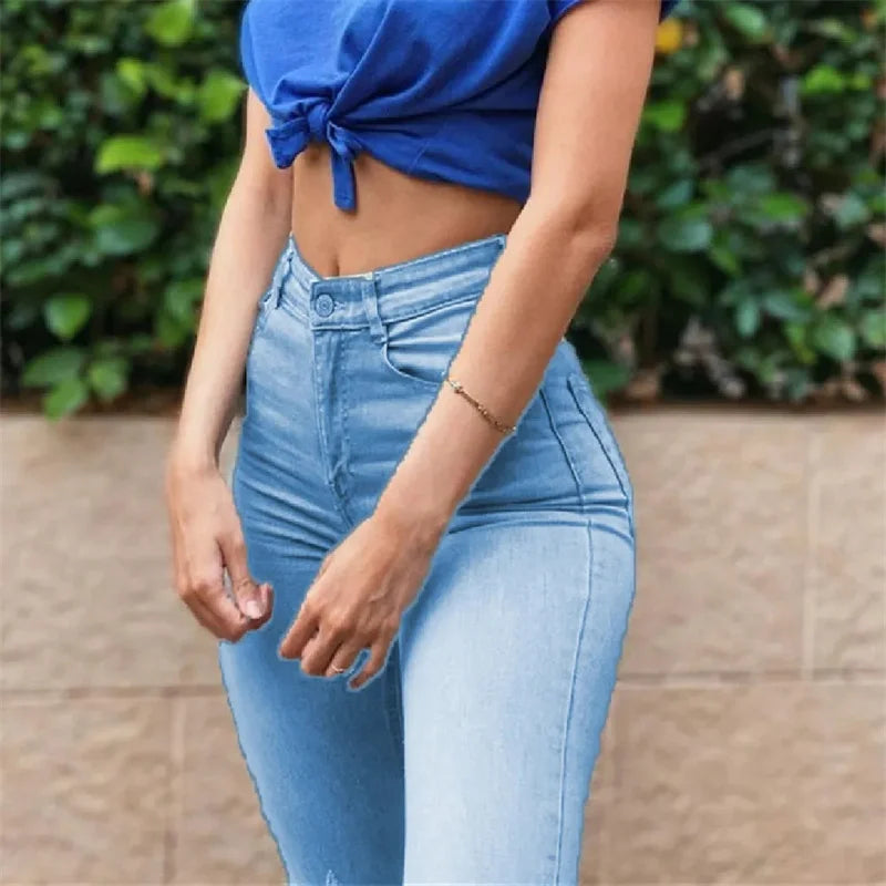 Women Stretch Skinny Jeans Lady Slim Fit Pencil Jeans Girls Leggings Straight Leg Denim Pants Blue Gray Black Sexy Long Trousers