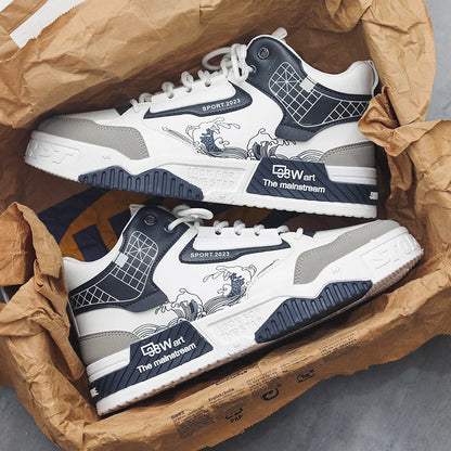 High-Top Men Casual Shoes Fashion Non-Slip Men Sneakers Breathable Lace Up Walking Shoes Male Flat Tenis Shoes Zapatillas Hombre