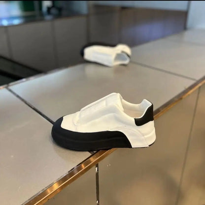 Sneakers Casual Men Cover Bottom Board Shoes Fashion Easy Matching Leather Fabric Breathable Increased Internal Platform Shoes