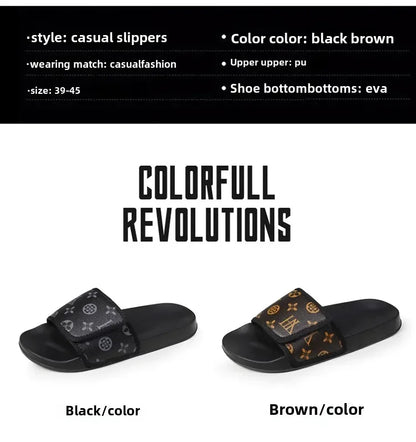 Men's Genuine Leather Sandals Comfortable Man Sandal House Slippers Man Summer Shoes Sale Genuine Mens Slipper Flip Flop Slides