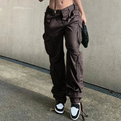 Outdoor Activities L Light Grey Baggy Cargo Pants Fashion Vintage Women Trousers Casual Women's Pants Ideal For Vacation