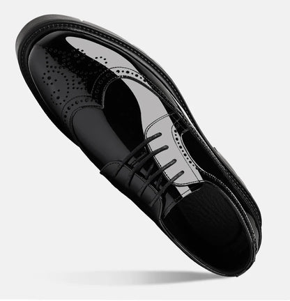 New Men Dress Shoes Elevator Shoes Genuine Leather Increase Business Lift Shoes Bright Upper For Man 8cm 10cm Heightening Shoes