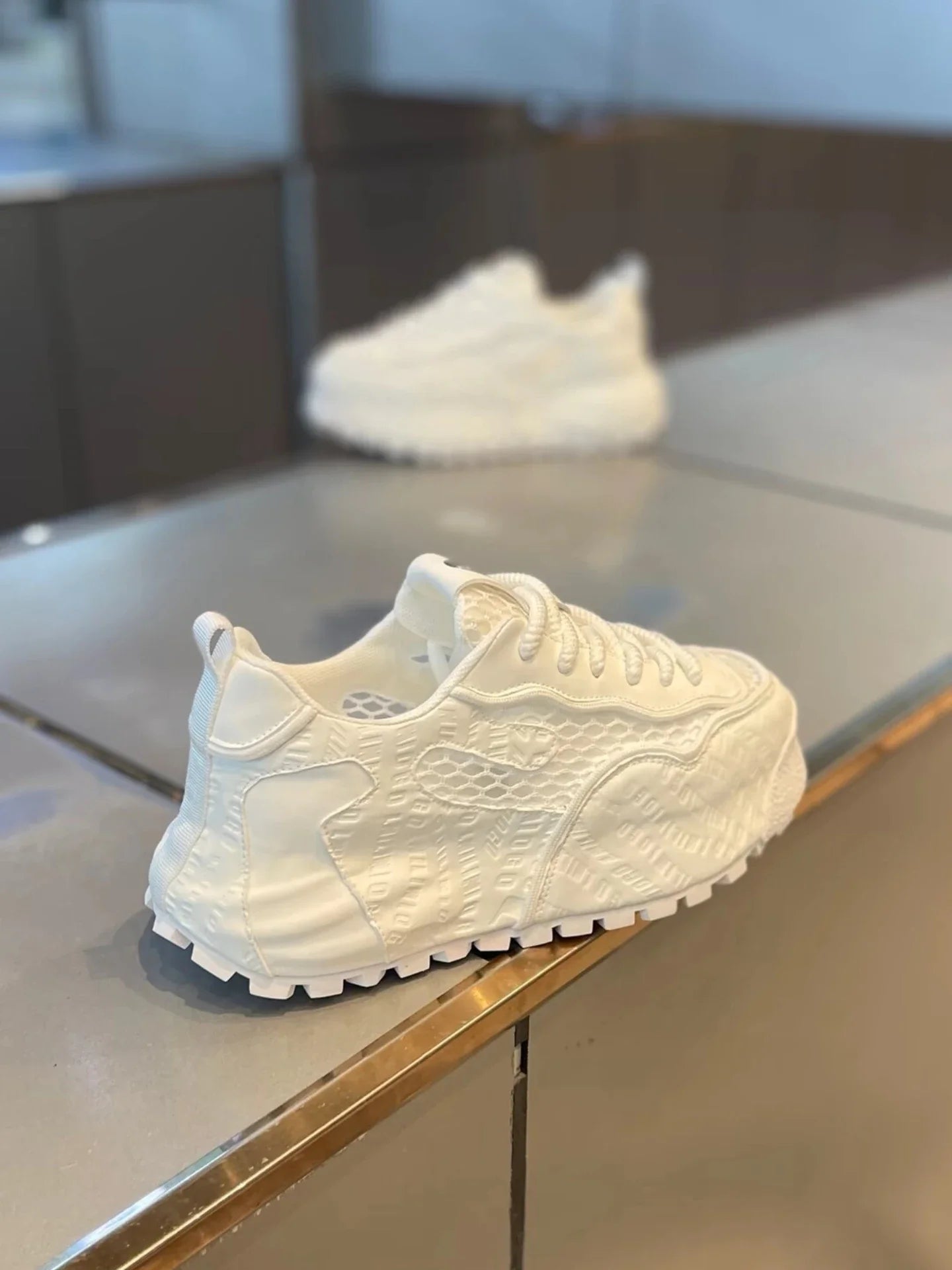Chunky Sneaker Men Designer Cover Bottom Board Shoes Fashion Casual Mesh Breathable Increased Internal Flat Platform Sport Shoes