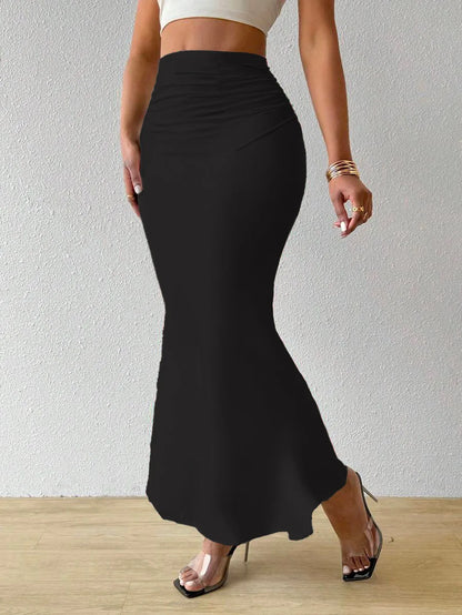 Long Skirts For Women Dressy Casual Graphic Zebra Print Pleated Skirts Spring New Fashion Elastic High Waist Geometry Streetwear