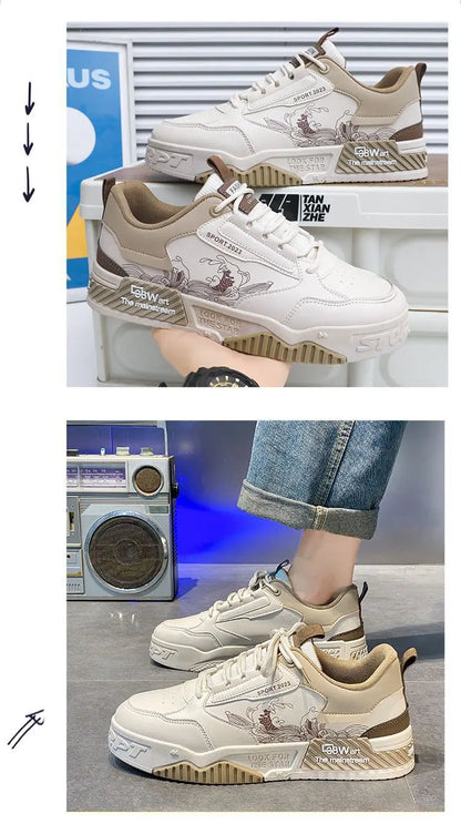 2025 spring and autumn new fashion all increase small white board shoes summer leisure sports high top tide shoes
