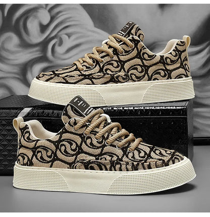 Casual Men's Canvas Shoes 2025 New Designer Men Skateboard Shoes Outdoor Breathable Flats Lace Up Walking Shoe Zapatillas Hombre