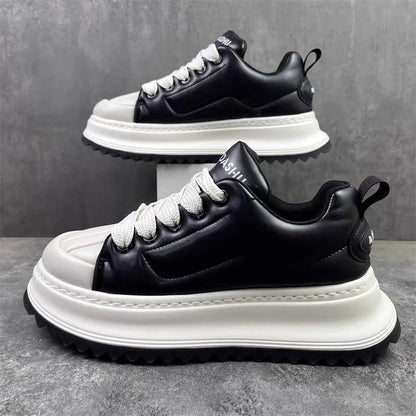 Men's Sneakers Chunky Sneaker 2025Fashion Designer Shoes Man Casual Leather Increased Internal Platform Board Shoes Outdoor Shoe