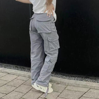 Outdoor Activities L Light Grey Baggy Cargo Pants Fashion Vintage Women Trousers Casual Women's Pants Ideal For Vacation
