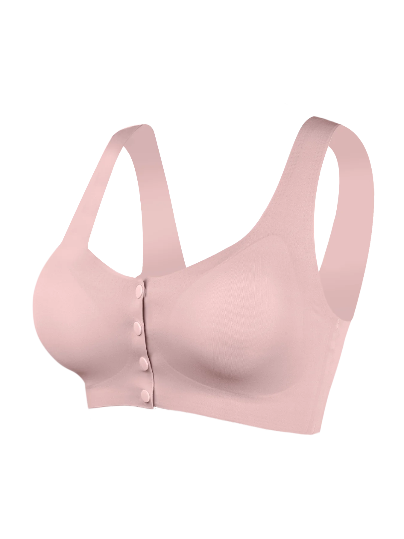 Front button underwear bra no underwire smooth breathable comfortable solid color gathering no trace invisible seamless@W13