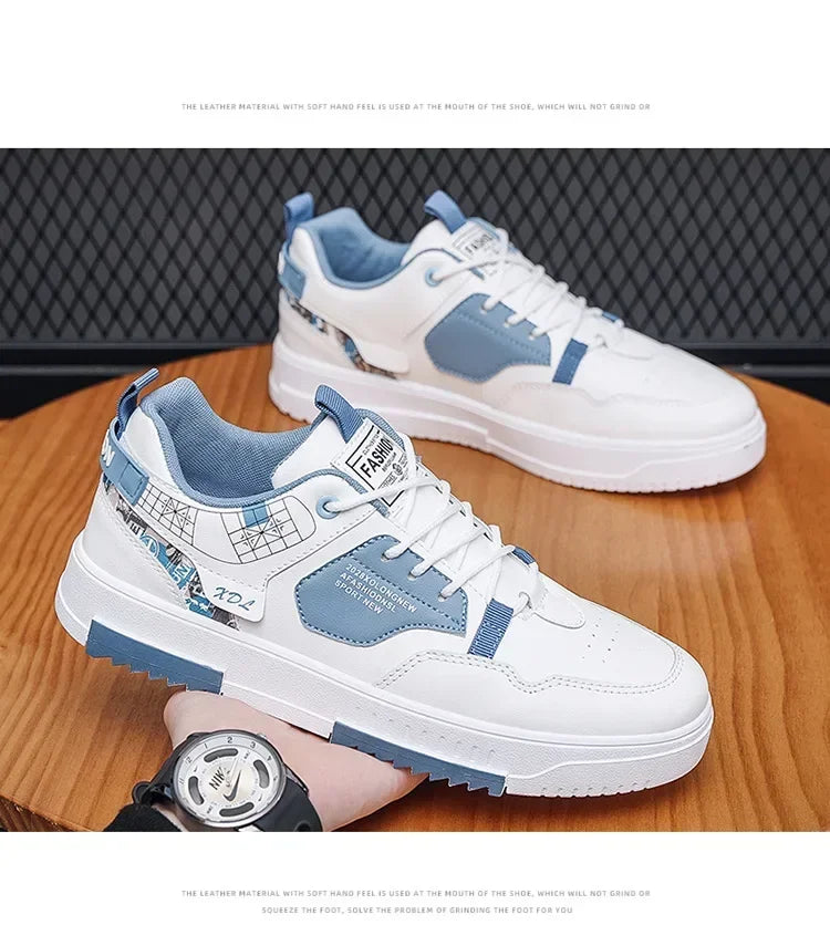2025 Fashion Men Casual Platform Sneakes LaceUp Trainers Student Sneakes Mens Vulcanized Shoes Tennis Sneakers