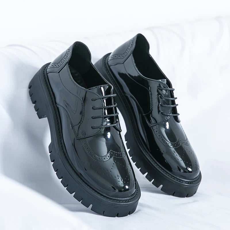 Men's Loafers Luxury Brand Leather Dress Shoes Breathable Slip-On Solid Formal Casual Shoes Handmade Designer Men Shoes Mocassin