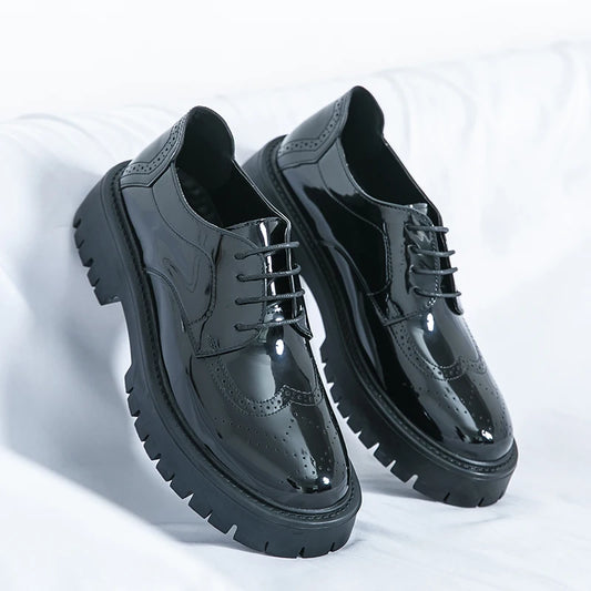 Men's Loafers Luxury Brand Leather Dress Shoes Breathable Slip-On Solid Formal Casual Shoes Handmade Designer Men Shoes Mocassin