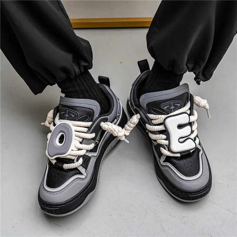 Sneakers For Men Vulcanized Shoes Casual Shoes Lace Up Skateboard Breathable Comfortable Outdoor Running Sport Shoes Male 39-44