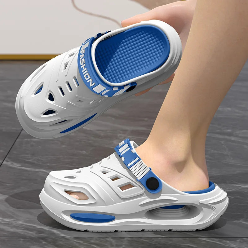 Smile Men's And Women's Cave Shoes Fashion Breathable Sandals With Removable Insoles Non-slip Cushioned Thickened Soft Slippers