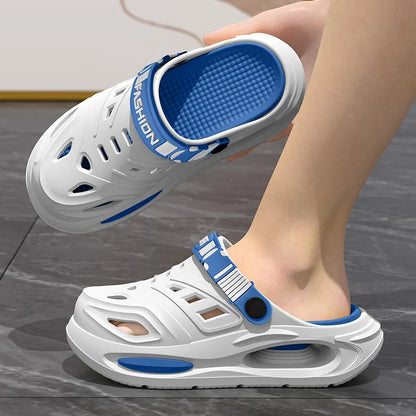 Smile Men's And Women's Cave Shoes Fashion Breathable Sandals With Removable Insoles Non-slip Cushioned Thickened Soft Slippers