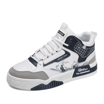 High-Top Men Casual Shoes Fashion Non-Slip Men Sneakers Breathable Lace Up Walking Shoes Male Flat Tenis Shoes Zapatillas Hombre