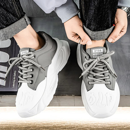 Thick Sole Men Chunky Sneakers Outdoor Wear-resistant Male Trends 2025 New Mens Casual Shoes Fashion Comfort Anti Slip Vulcanize